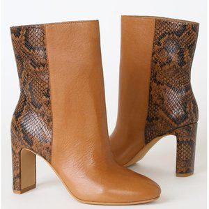 Chase Cognac Multi Leather Mid-Calf Boots